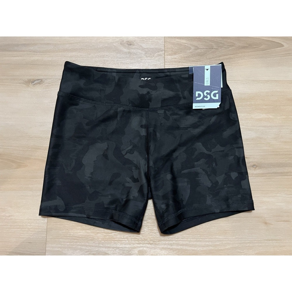 NWT DSG Momentum 3" Shortie Girls XL Youth Cyber Camo Black Biker Shorts